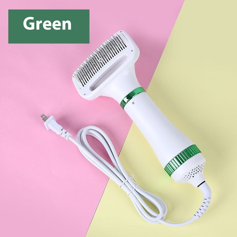 Pet Hair Dryer Dog Hair Blowing Artifact Hot Air Comb Dog Hair Pulling Integrated Hair Dryer Blowing Hair Comb Dog Supplies