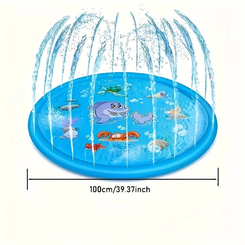 Heavy-duty Outdoor Pet Bath Basin with Water Spray Function - Anti-slip Dog Water Play Cooling, water spraying, and ice cooling