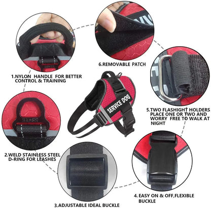 Adjustable Reflective Harness for Large Dogs & Bulldogs