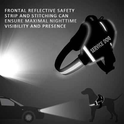 Adjustable Reflective Harness for Large Dogs & Bulldogs