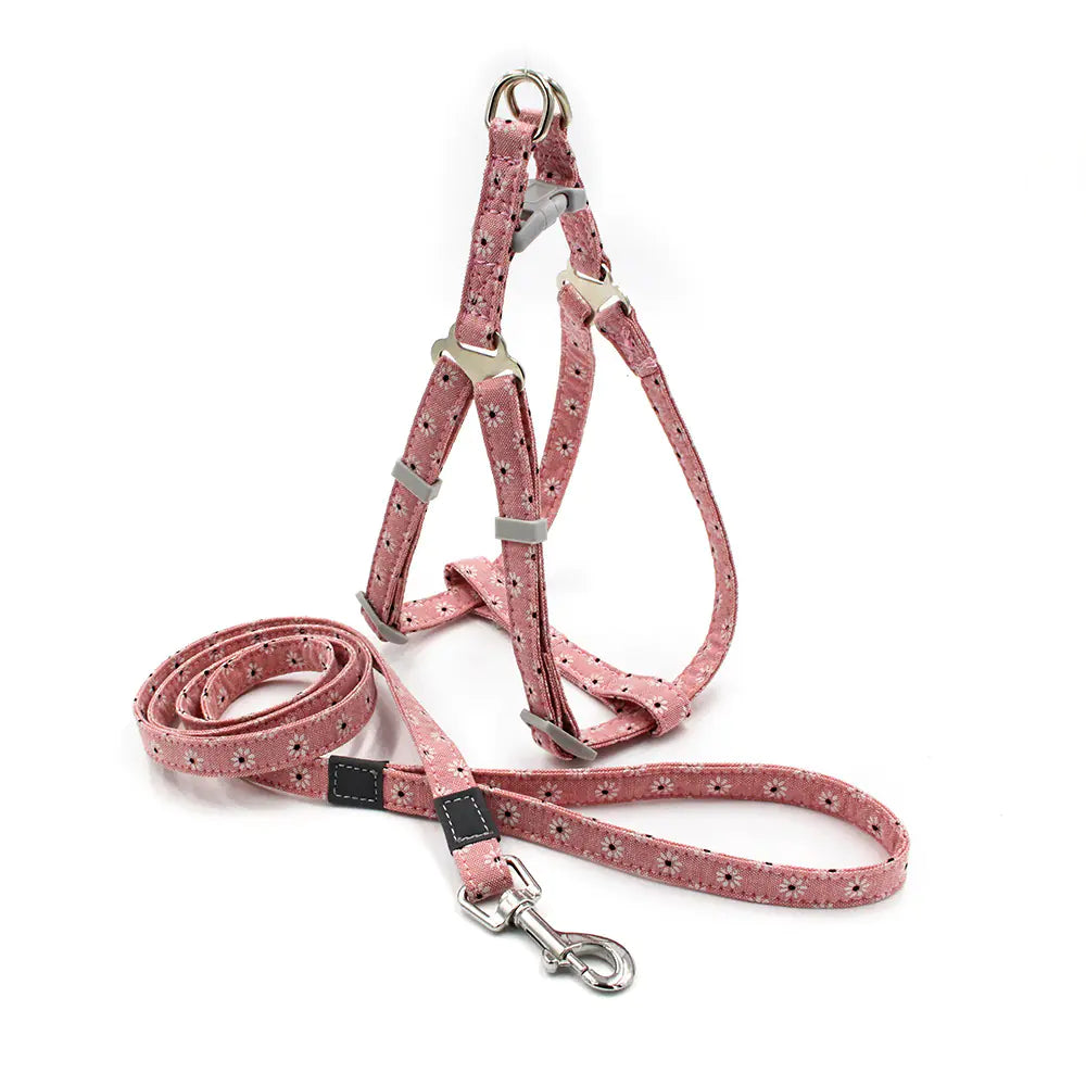 Bohemian Pet Harness Set with Leash for Dogs